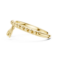 Aurelia Beaded Curve Diamond Ring