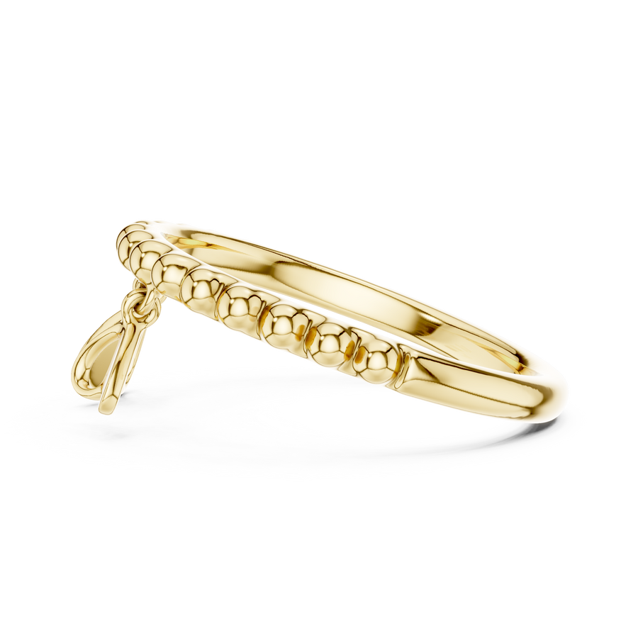 Aurelia Beaded Curve Diamond Ring