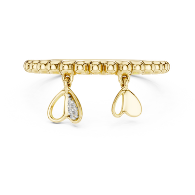 Aurelia Beaded Curve Diamond Ring