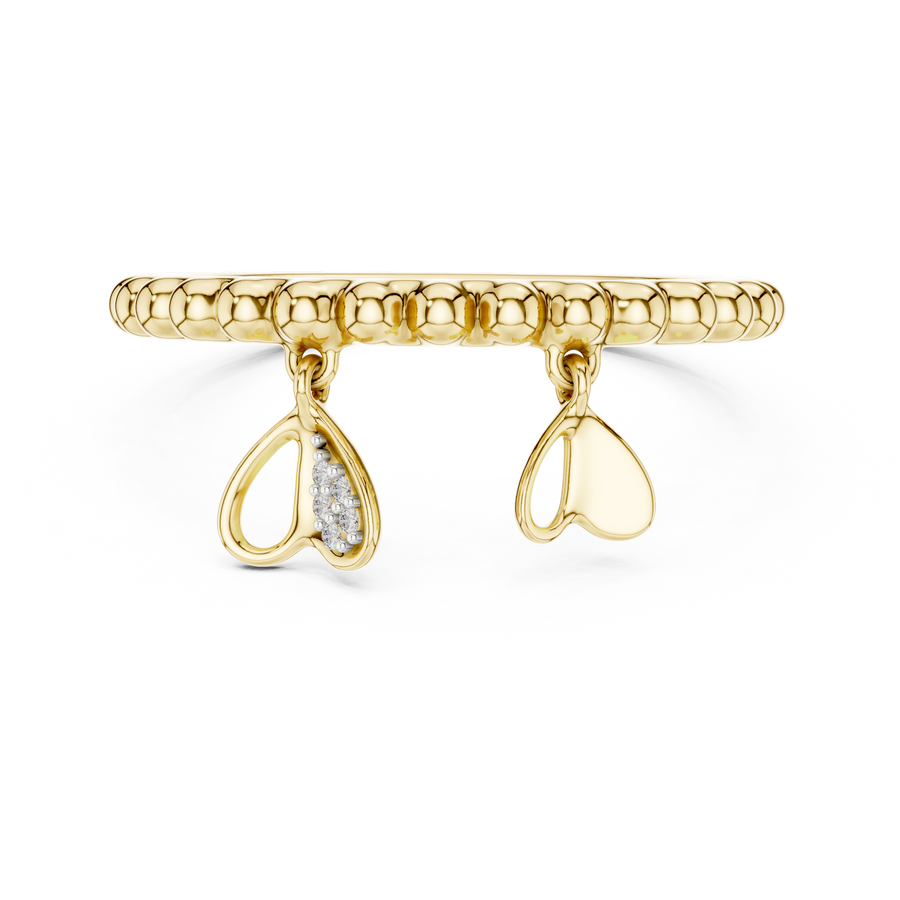 Aurelia Beaded Curve Diamond Ring