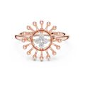 Marivelle Floral Halo Diamond Ring