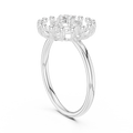 Marivelle Floral Halo Diamond Ring