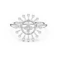 Marivelle Floral Halo Diamond Ring