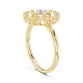 Marivelle Floral Halo Diamond Ring
