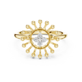 Marivelle Floral Halo Diamond Ring
