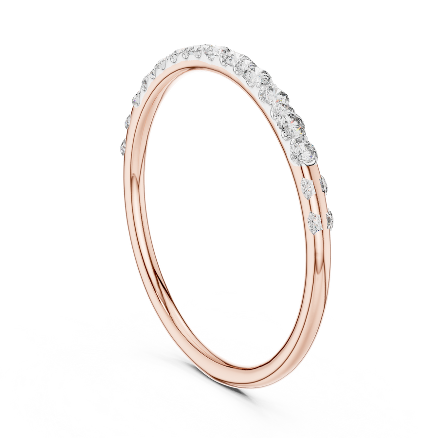 Lunelle Curved Pavé Diamond Ring