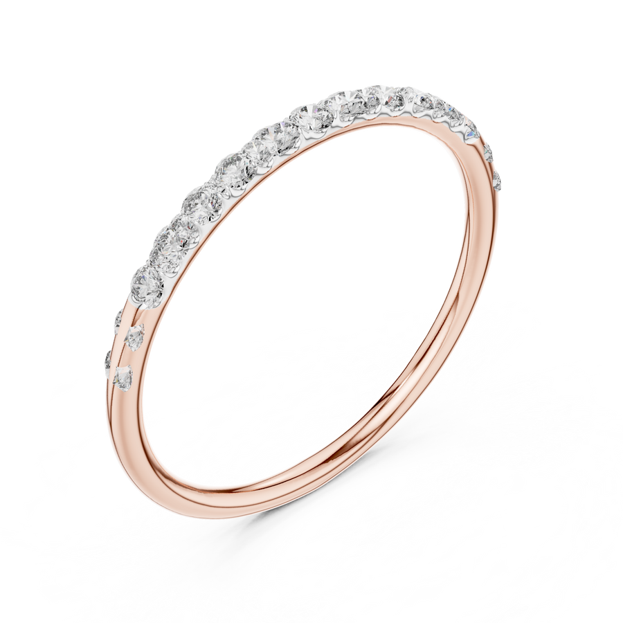 Lunelle Curved Pavé Diamond Ring