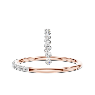 Lunelle Curved Pavé Diamond Ring