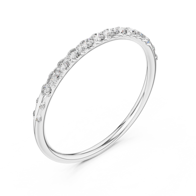Lunelle Curved Pavé Diamond Ring