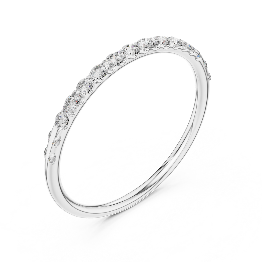 Lunelle Curved Pavé Diamond Ring