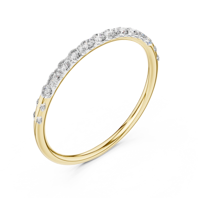 Lunelle Curved Pavé Diamond Ring