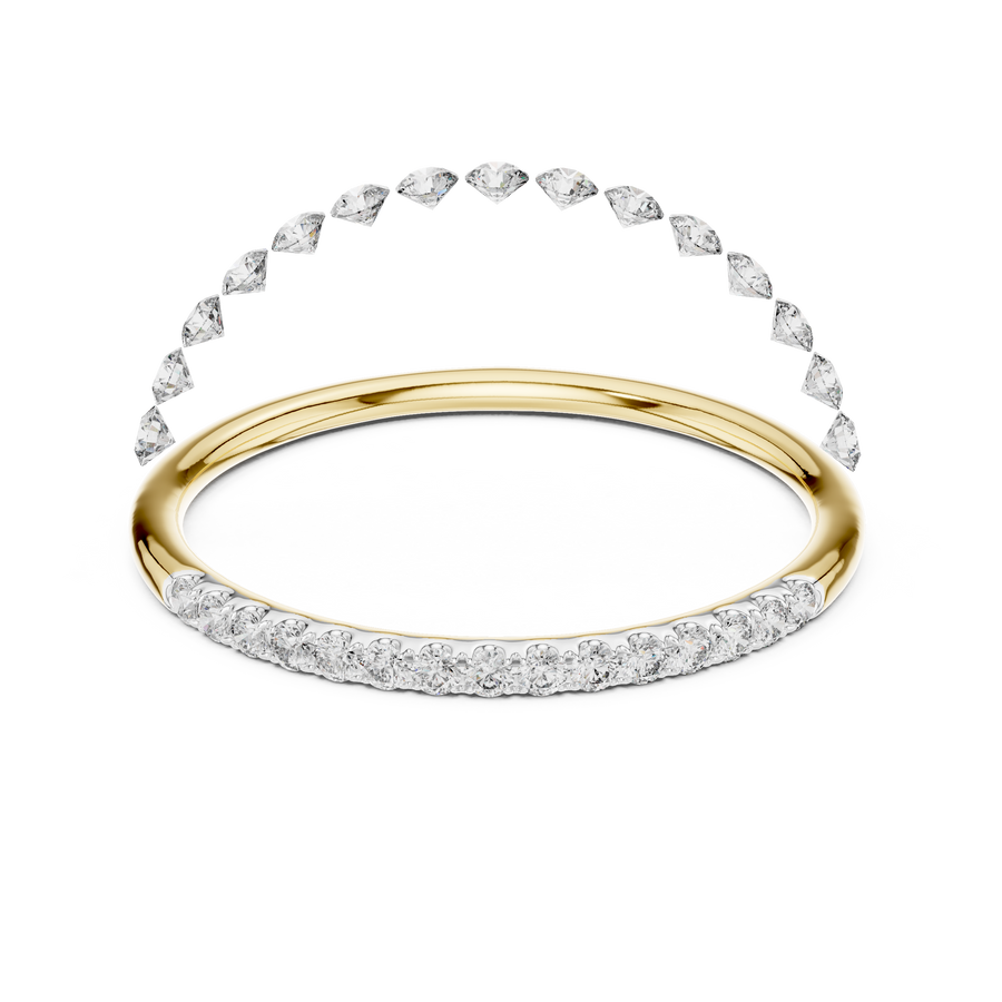 Lunelle Curved Pavé Diamond Ring