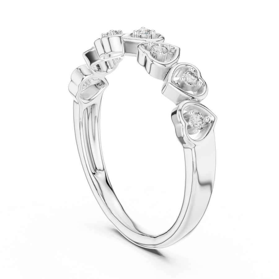 Valoria Heart Motif Diamond Ring