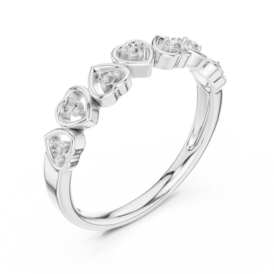 Valoria Heart Motif Diamond Ring