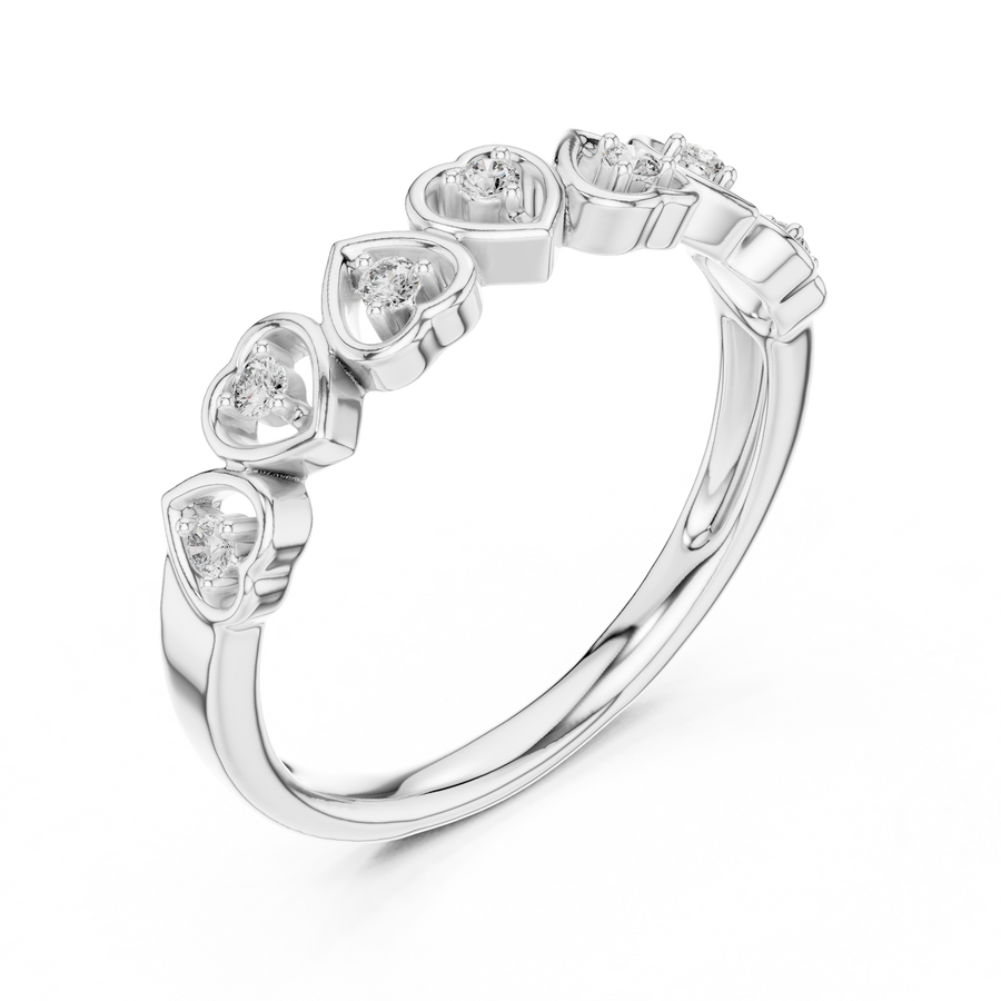 Valoria Heart Motif Diamond Ring