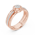 Celestienne Round Cluster Pavé  Diamond Ring