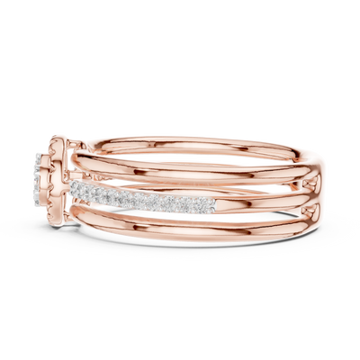 Celestienne Round Cluster Pavé  Diamond Ring