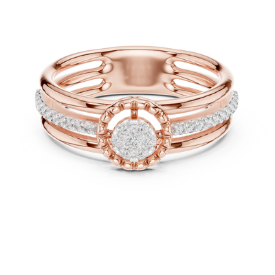 Celestienne Round Cluster Pavé  Diamond Ring