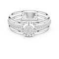 Celestienne Round Cluster Pavé  Diamond Ring