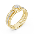 Celestienne Round Cluster Pavé  Diamond Ring