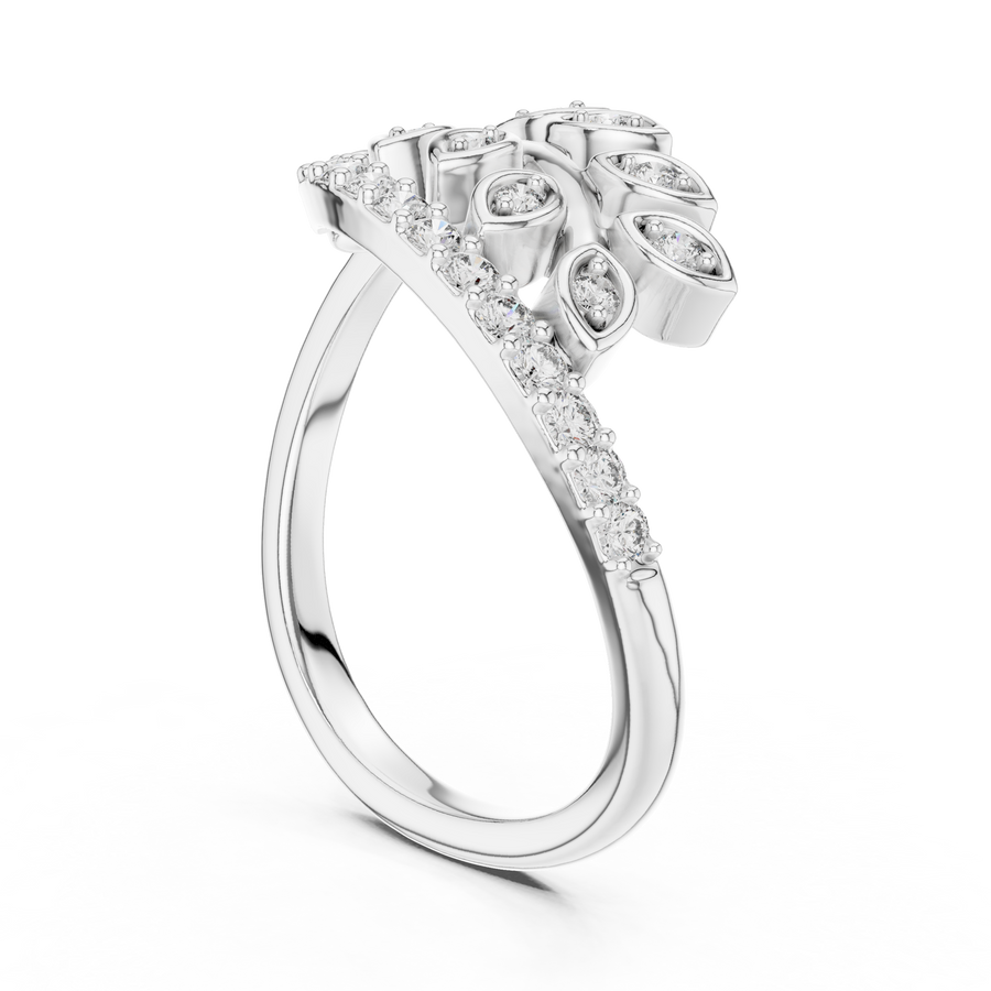 Virellienne Sculpted Pavé Diamond Ring