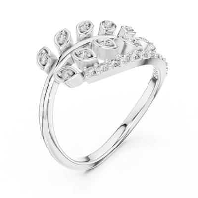Virellienne Sculpted Pavé Diamond Ring