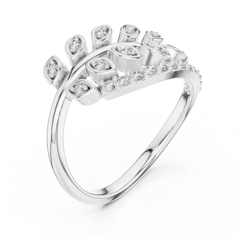 Virellienne Sculpted Pavé Diamond Ring