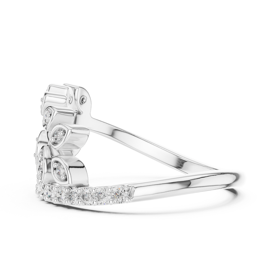 Virellienne Sculpted Pavé Diamond Ring