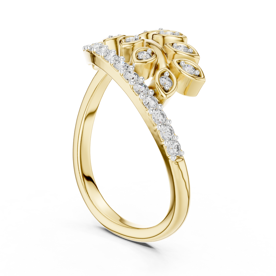 Virellienne Sculpted Pavé Diamond Ring