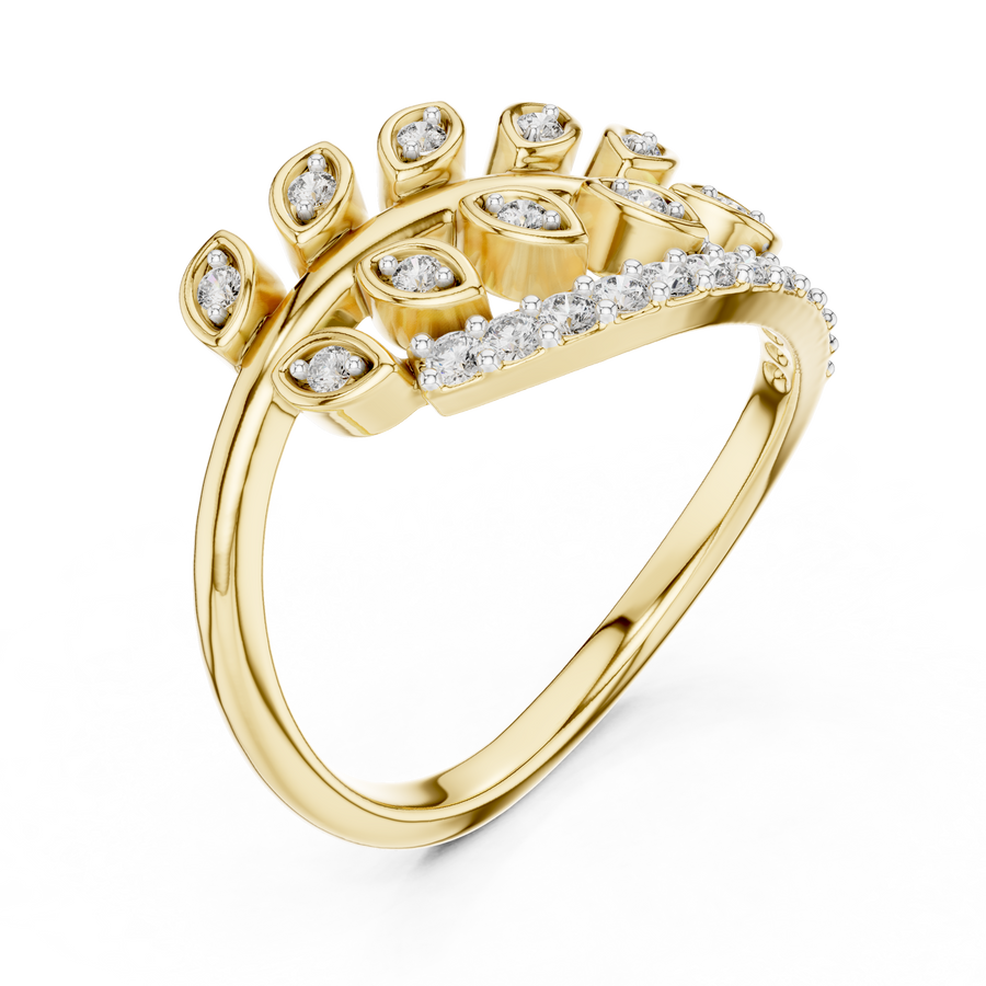 Virellienne Sculpted Pavé Diamond Ring