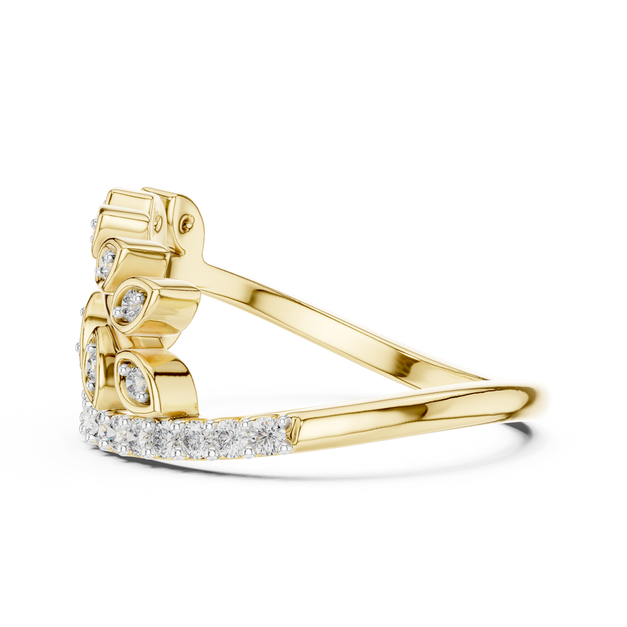 Virellienne Sculpted Pavé Diamond Ring