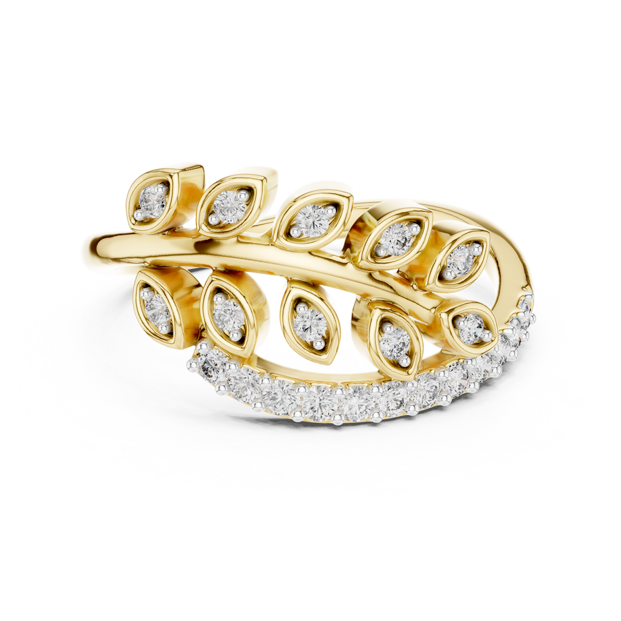 Virellienne Sculpted Pavé Diamond Ring