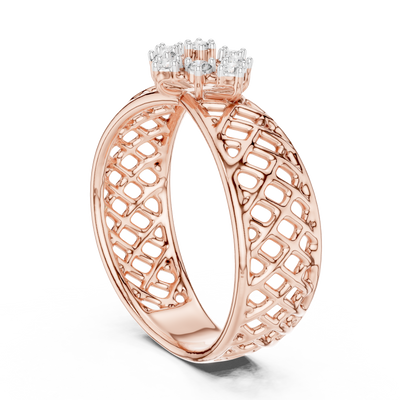 Averienne Woven Pavé Diamond Ring
