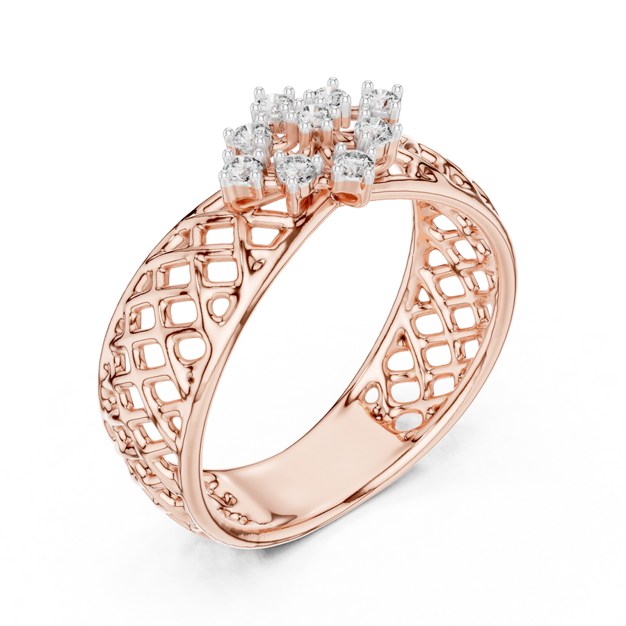 Averienne Woven Pavé Diamond Ring
