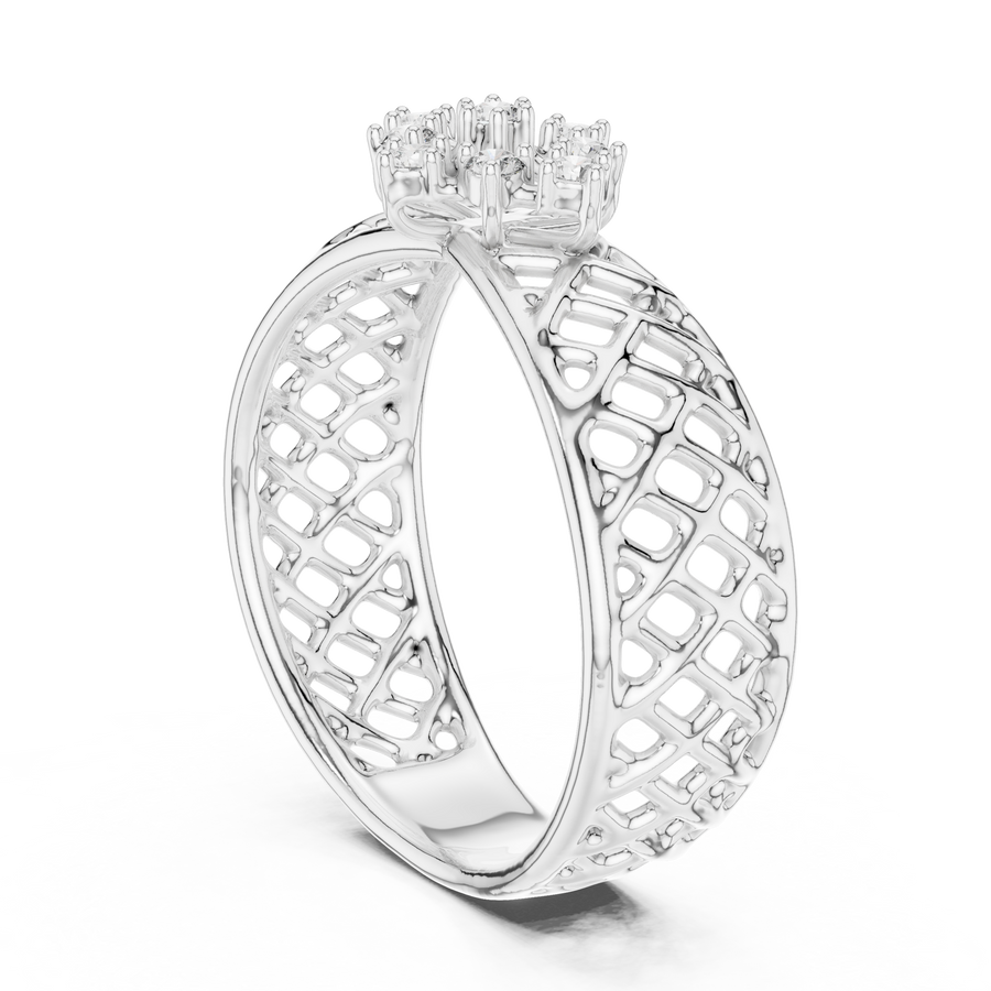 Averienne Woven Pavé Diamond Ring