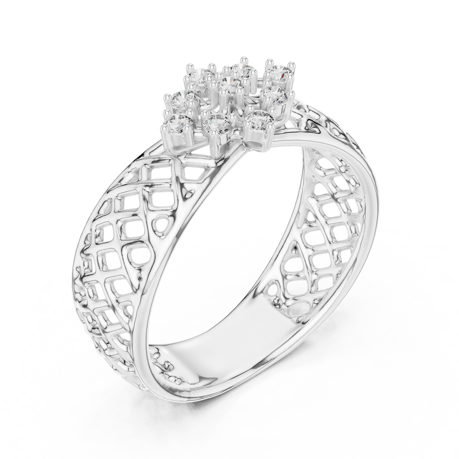 Averienne Woven Pavé Diamond Ring