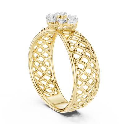 Averienne Woven Pavé Diamond Ring
