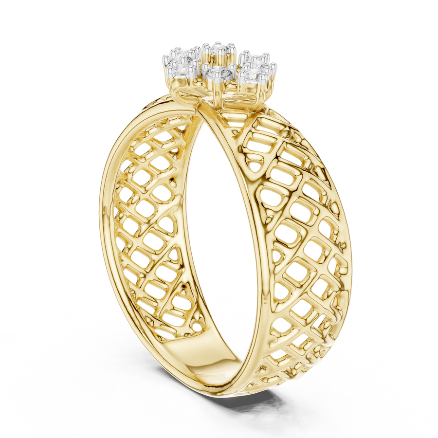 Averienne Woven Pavé Diamond Ring