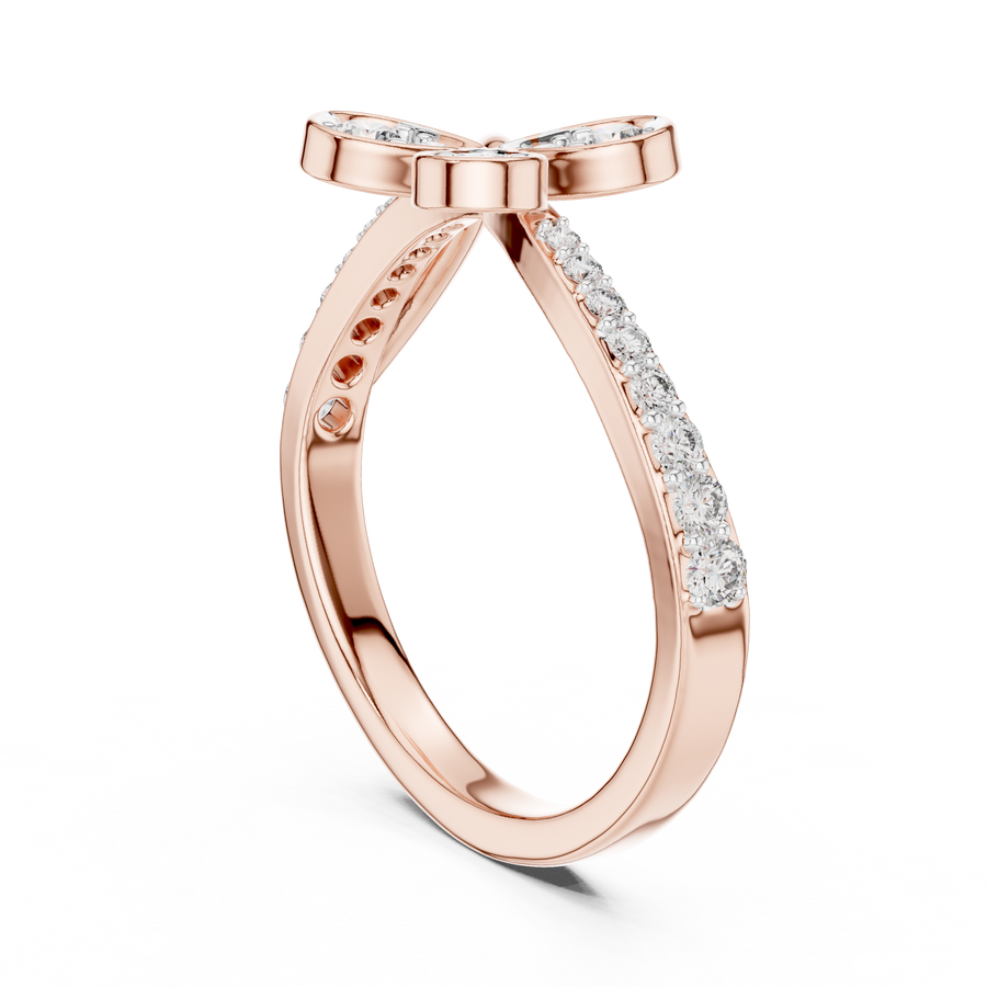 Virellienne Floral Twist Diamond Ring