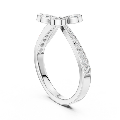 Virellienne Floral Twist Diamond Ring