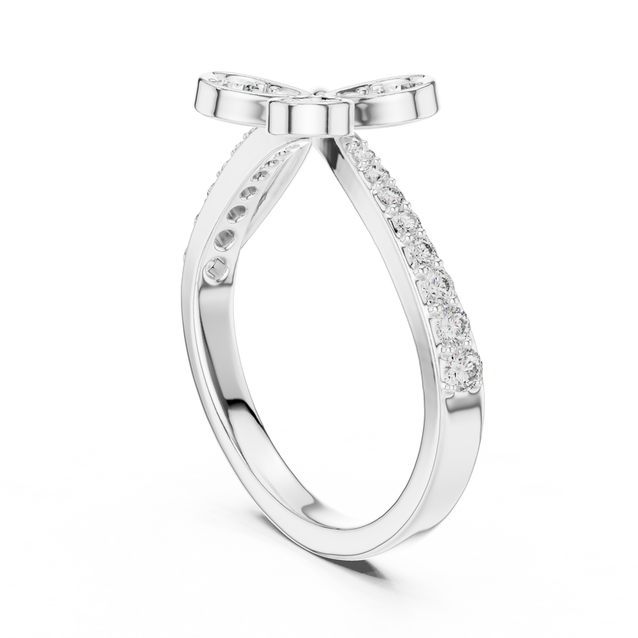Virellienne Floral Twist Diamond Ring