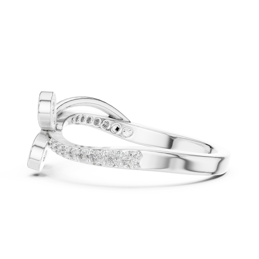 Virellienne Floral Twist Diamond Ring