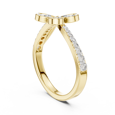 Virellienne Floral Twist Diamond Ring