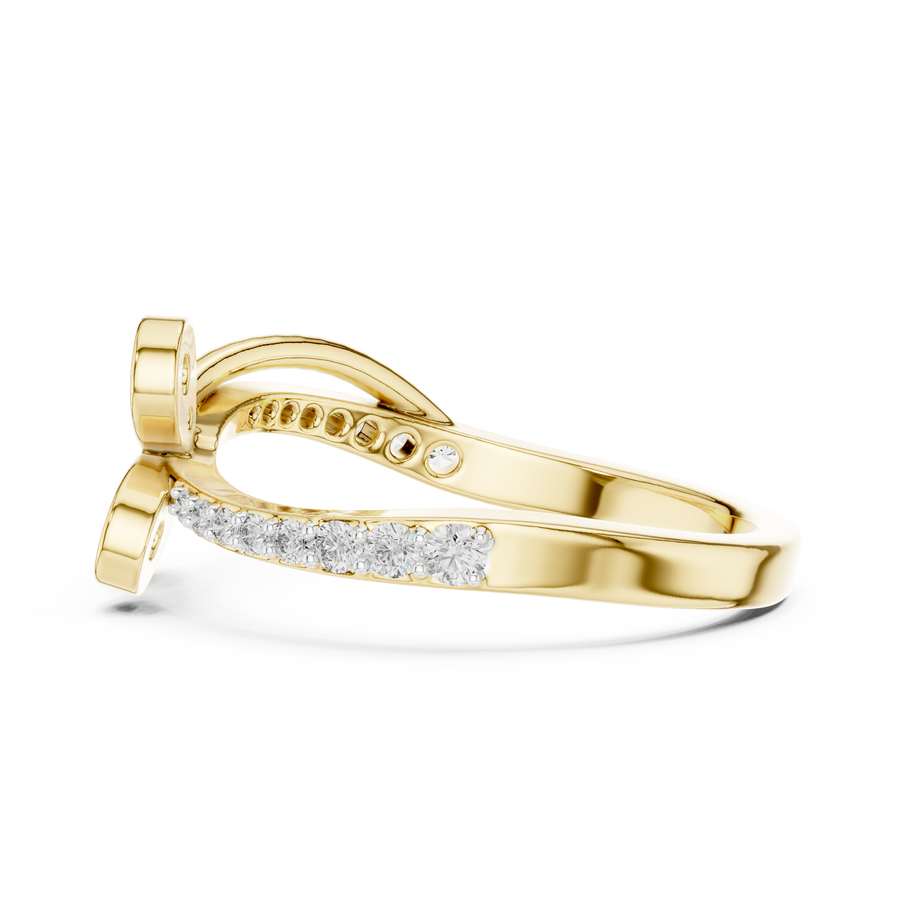 Virellienne Floral Twist Diamond Ring