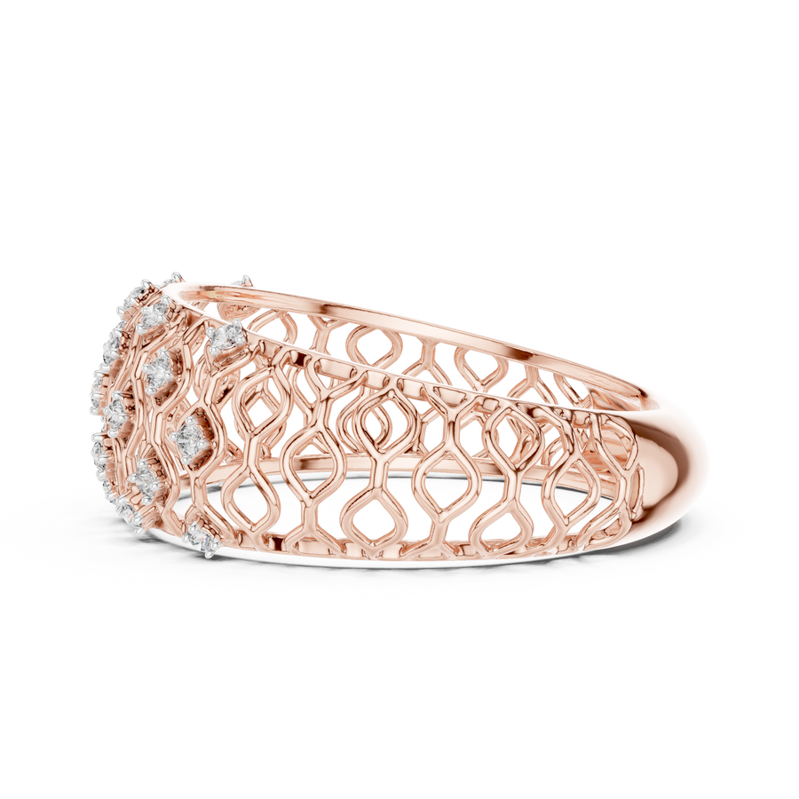 Calverienne Openwork Lattice Diamond Ring