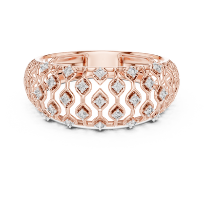 Calverienne Openwork Lattice Diamond Ring