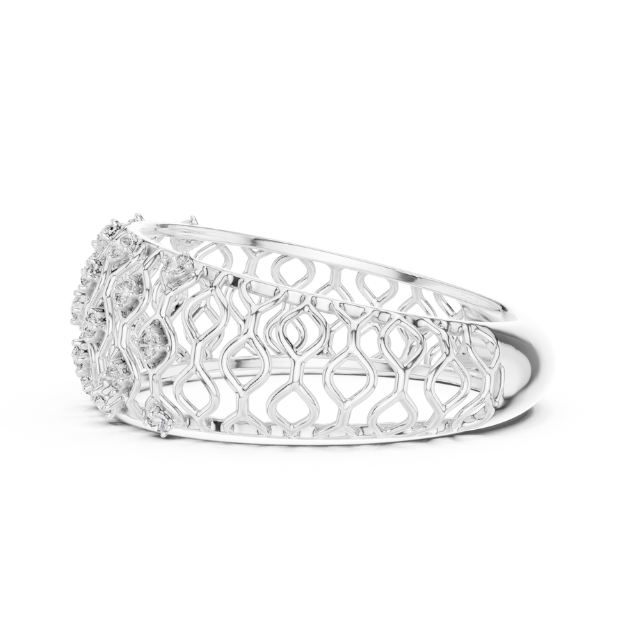Calverienne Openwork Lattice Diamond Ring