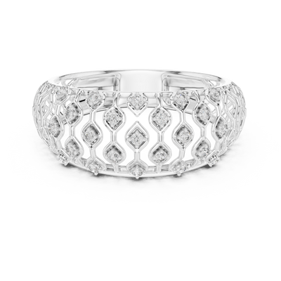 Calverienne Openwork Lattice Diamond Ring
