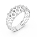 Calverienne Openwork Lattice Diamond Ring
