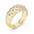 Calverienne Openwork Lattice Diamond Ring